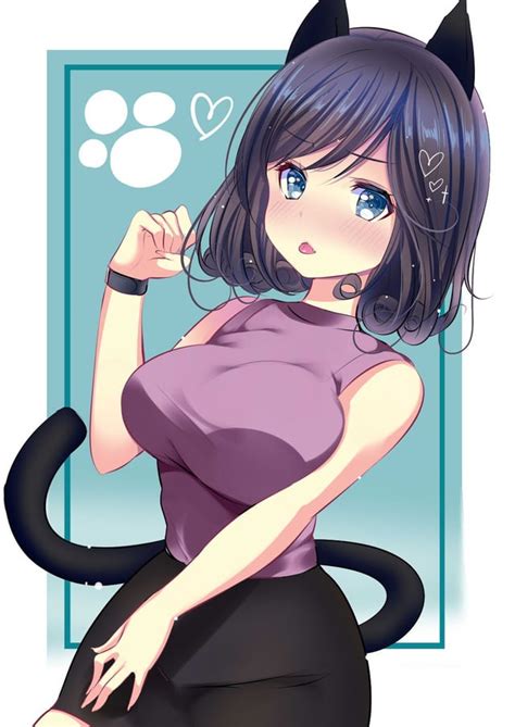 busty anime cat girl|Anime Cats Boobs gifs